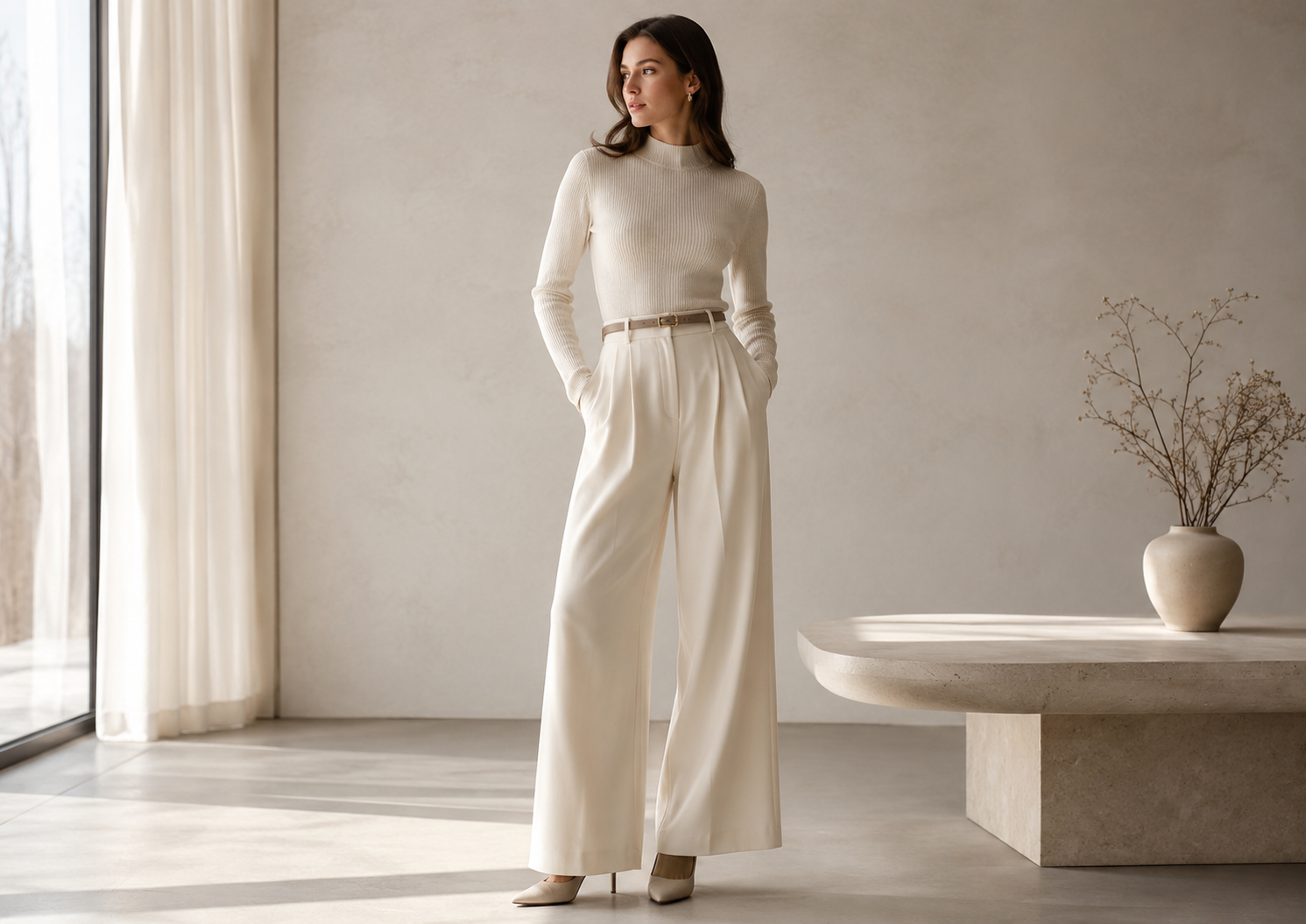 Calça Wide Leg no Inverno: Como Usar Sem Parecer Que Está Sendo Engolida pela Roupa